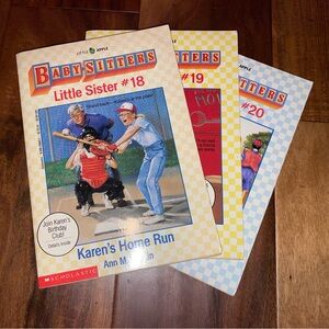 Vintage set of 3 Karen's BabySitters Little Sister Babysitters 80s Kids Books